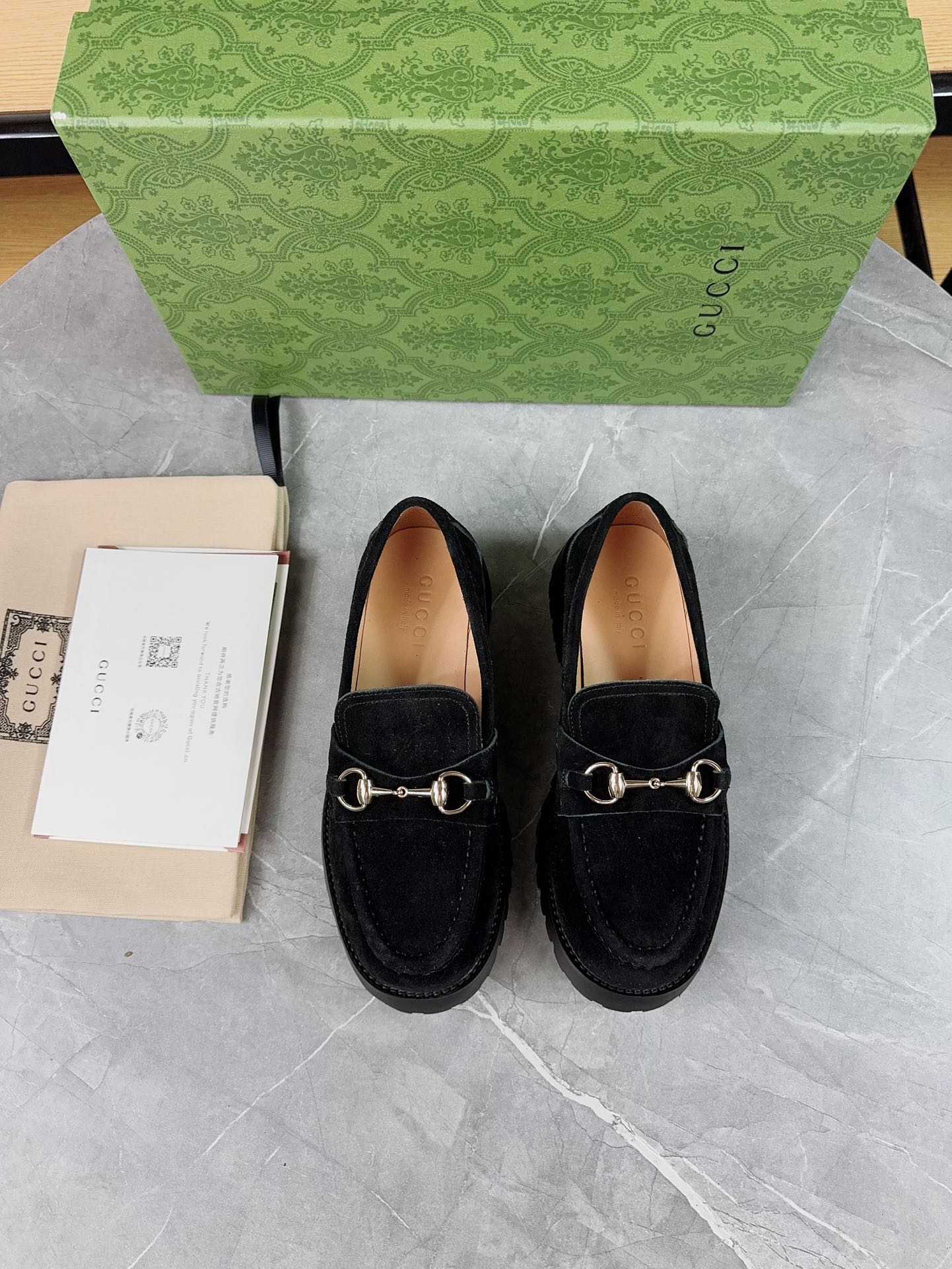 Gucci women's leather shoes-113