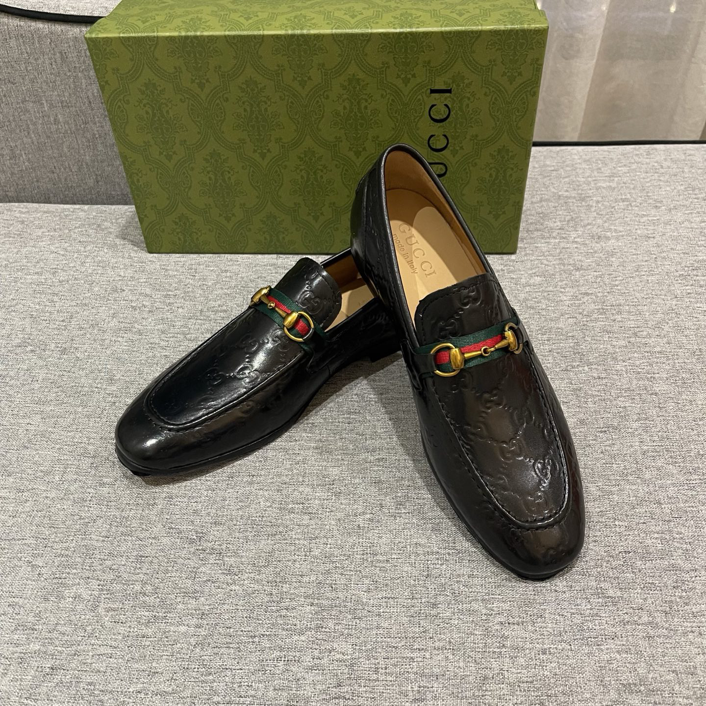 Gucci men's leather shoes-29