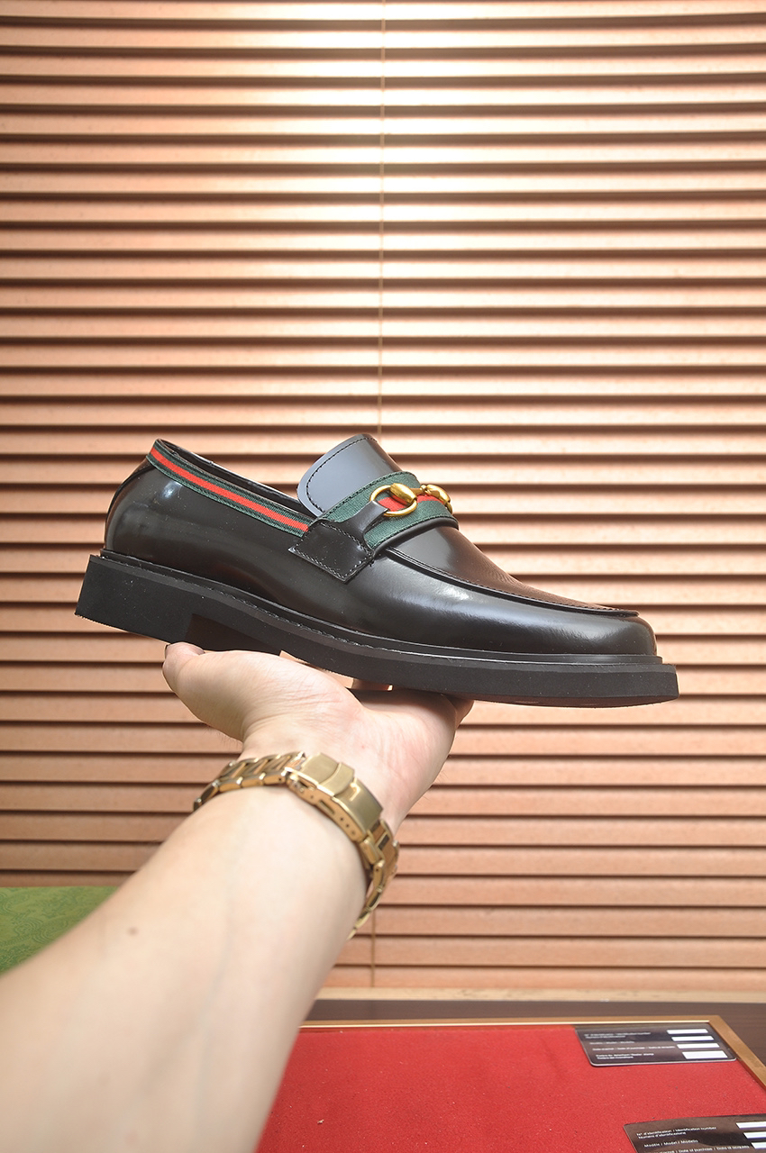 Gucci men's leather shoes-94