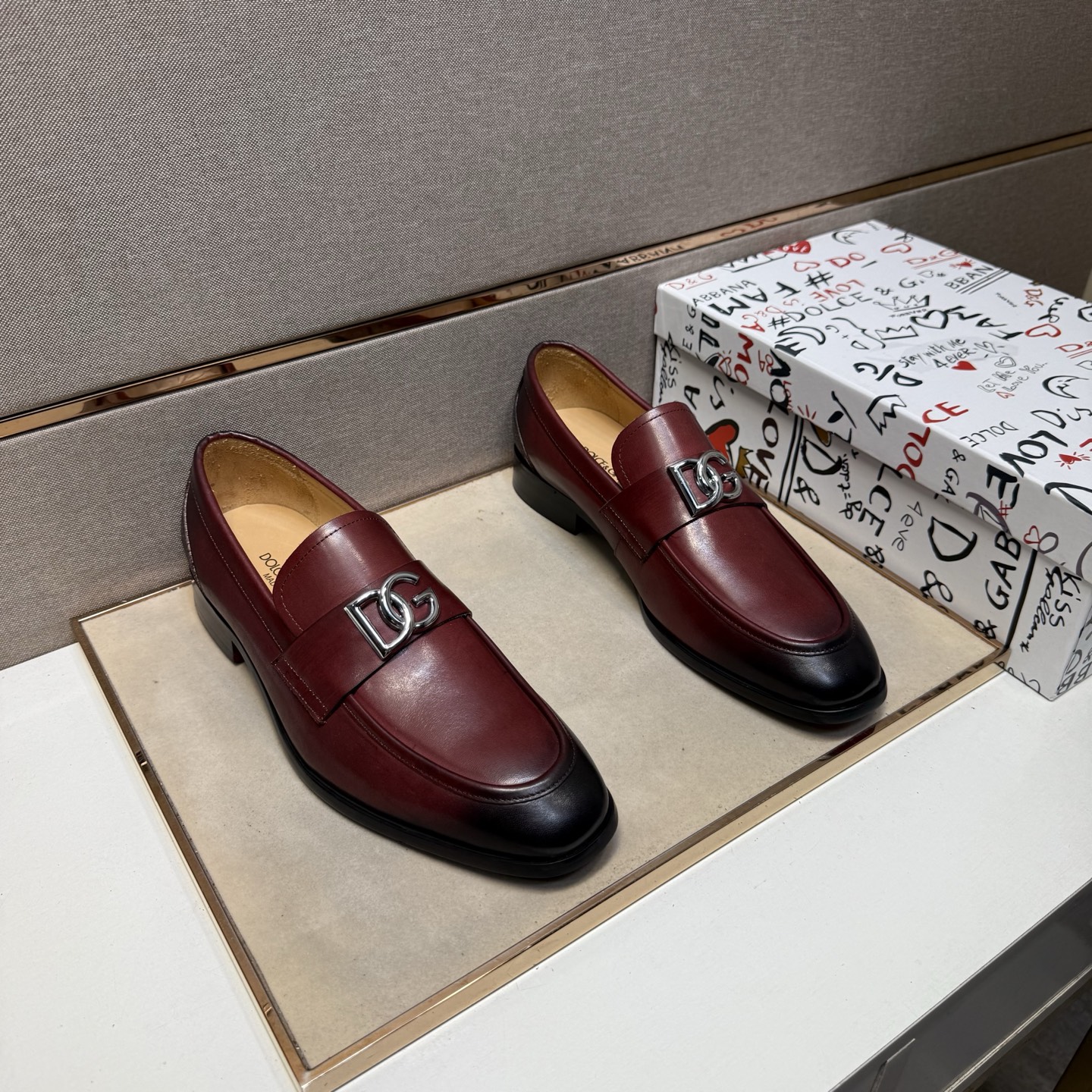 D&G men's leather shoes-42