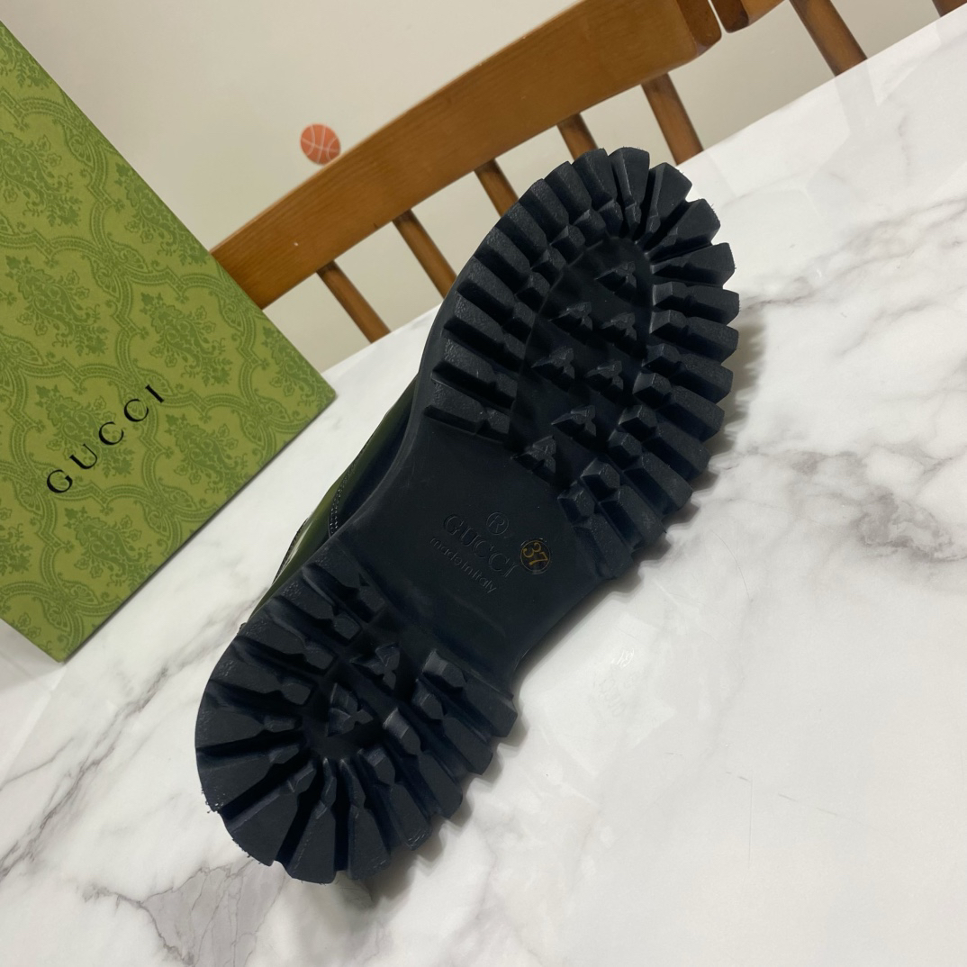 Gucci women's leather shoes-2
