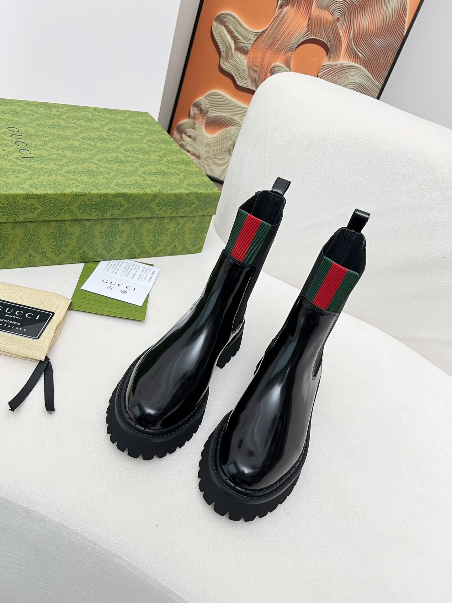 Gucci women's leather shoes-6