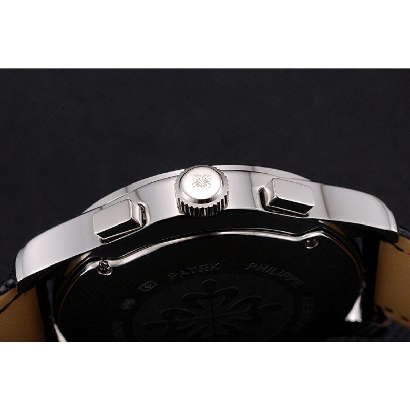 Chronograph Guilloche Dial Black 43 mm, Stainless Steel