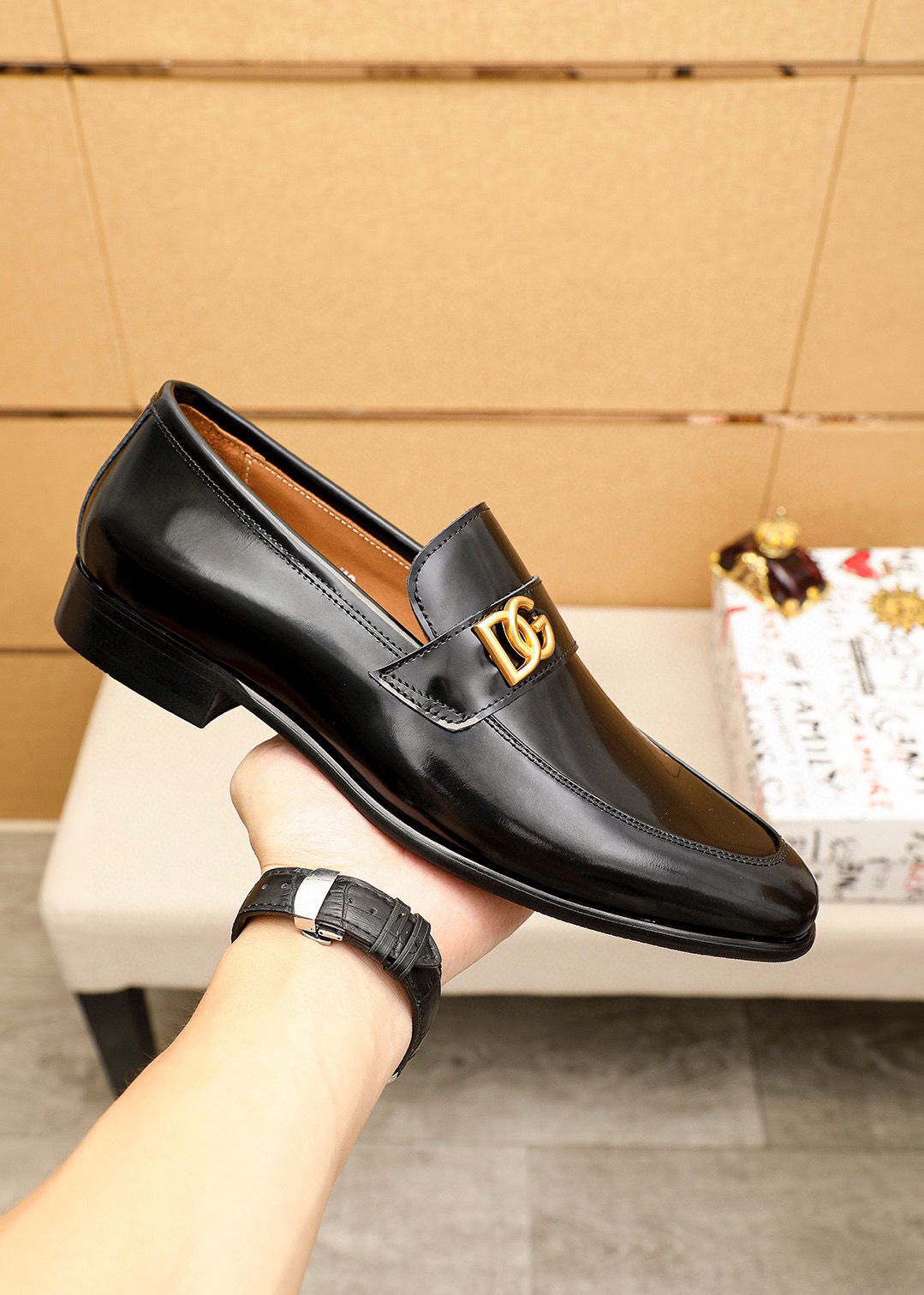 D&G men's leather shoes-54