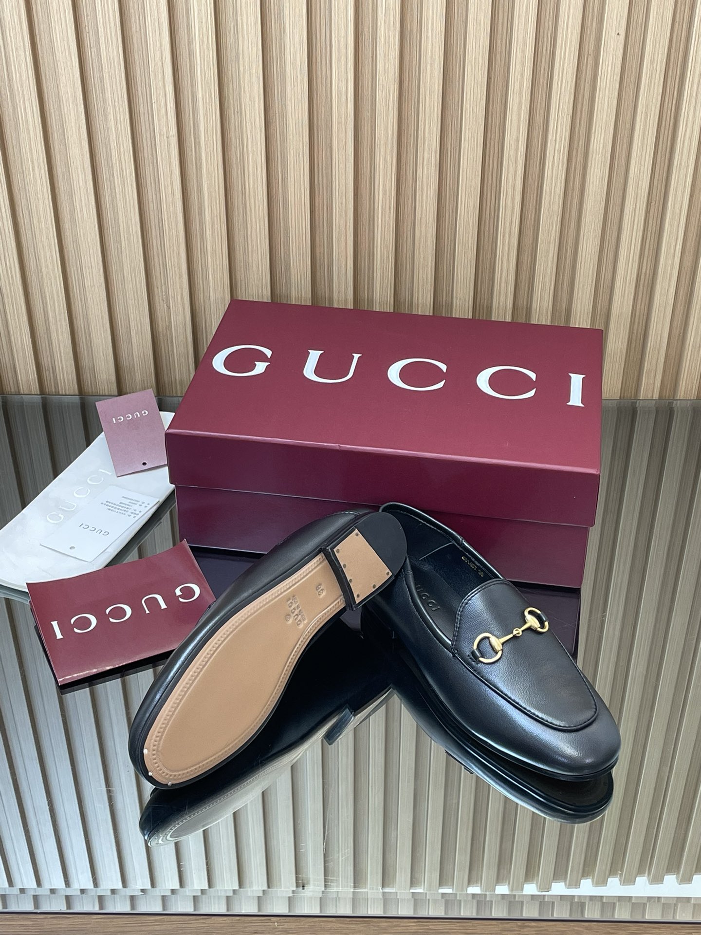 Gucci women's leather shoes-47
