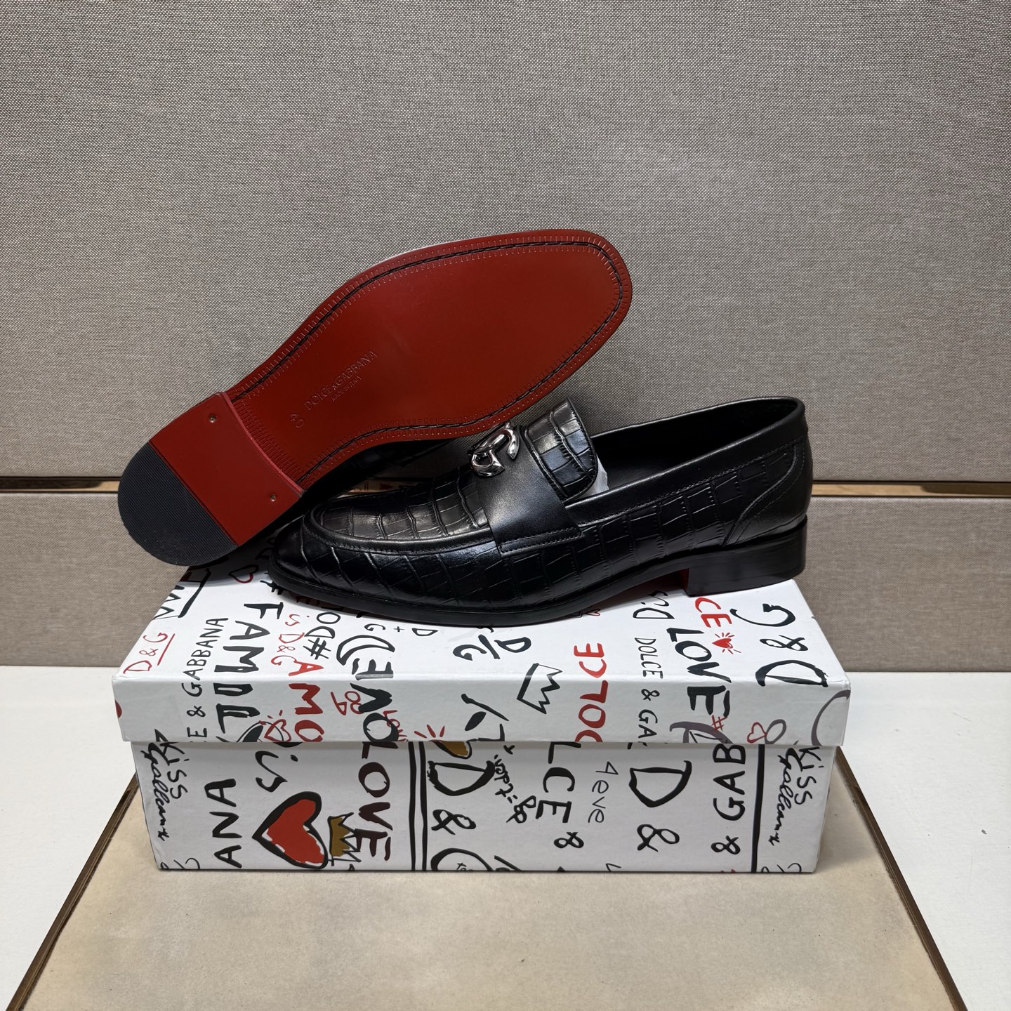 D&G men's leather shoes-31