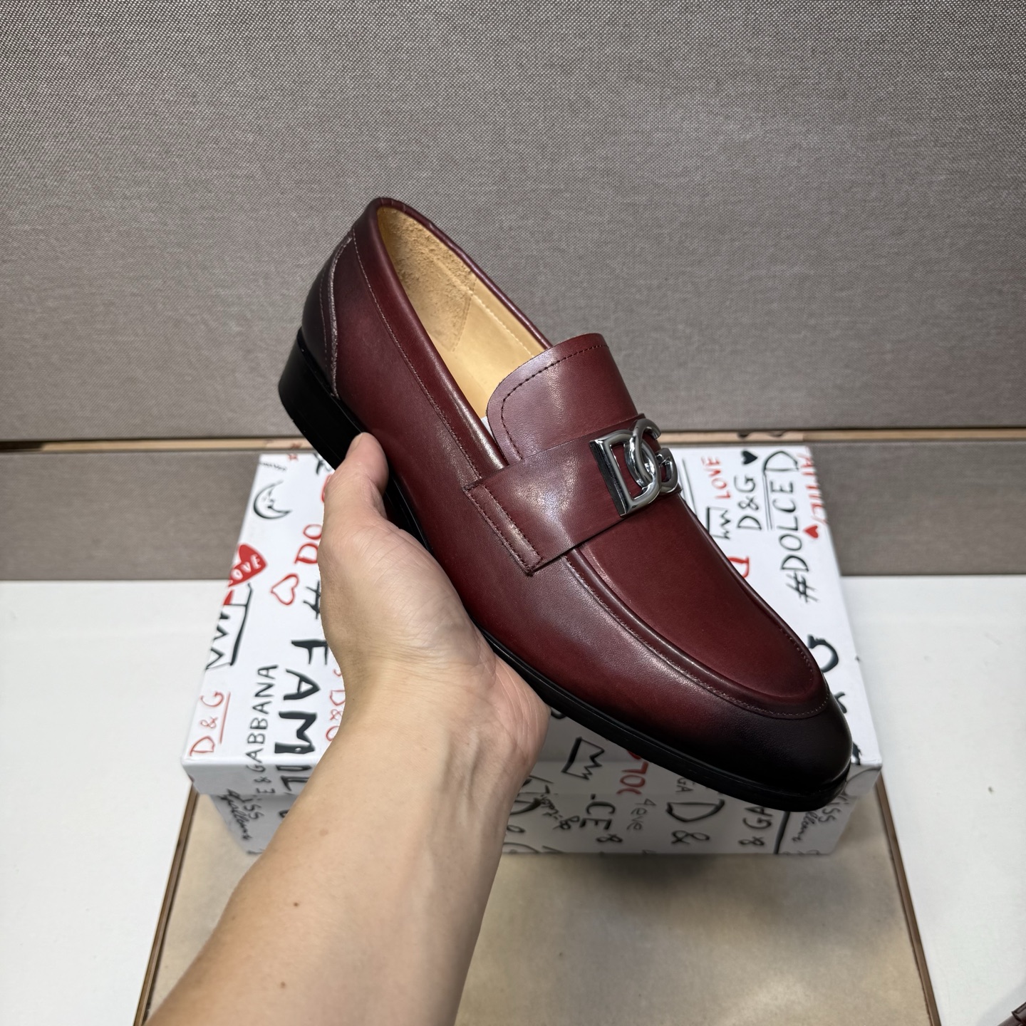 D&G men's leather shoes-42