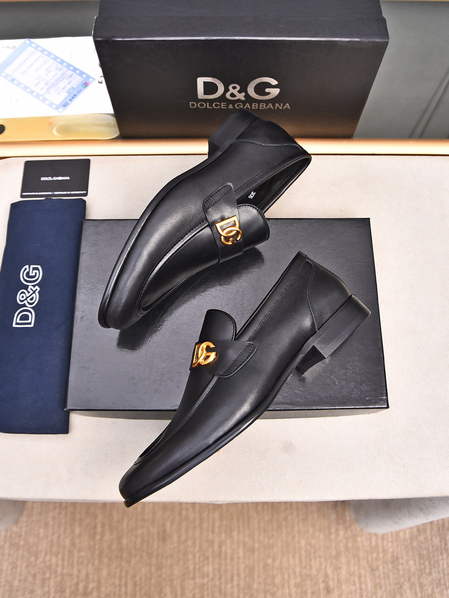 D&G men's leather shoes-65