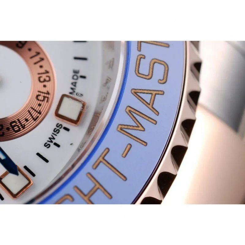Yacht-Master Blue Ceramic Bezel White Dial Watch