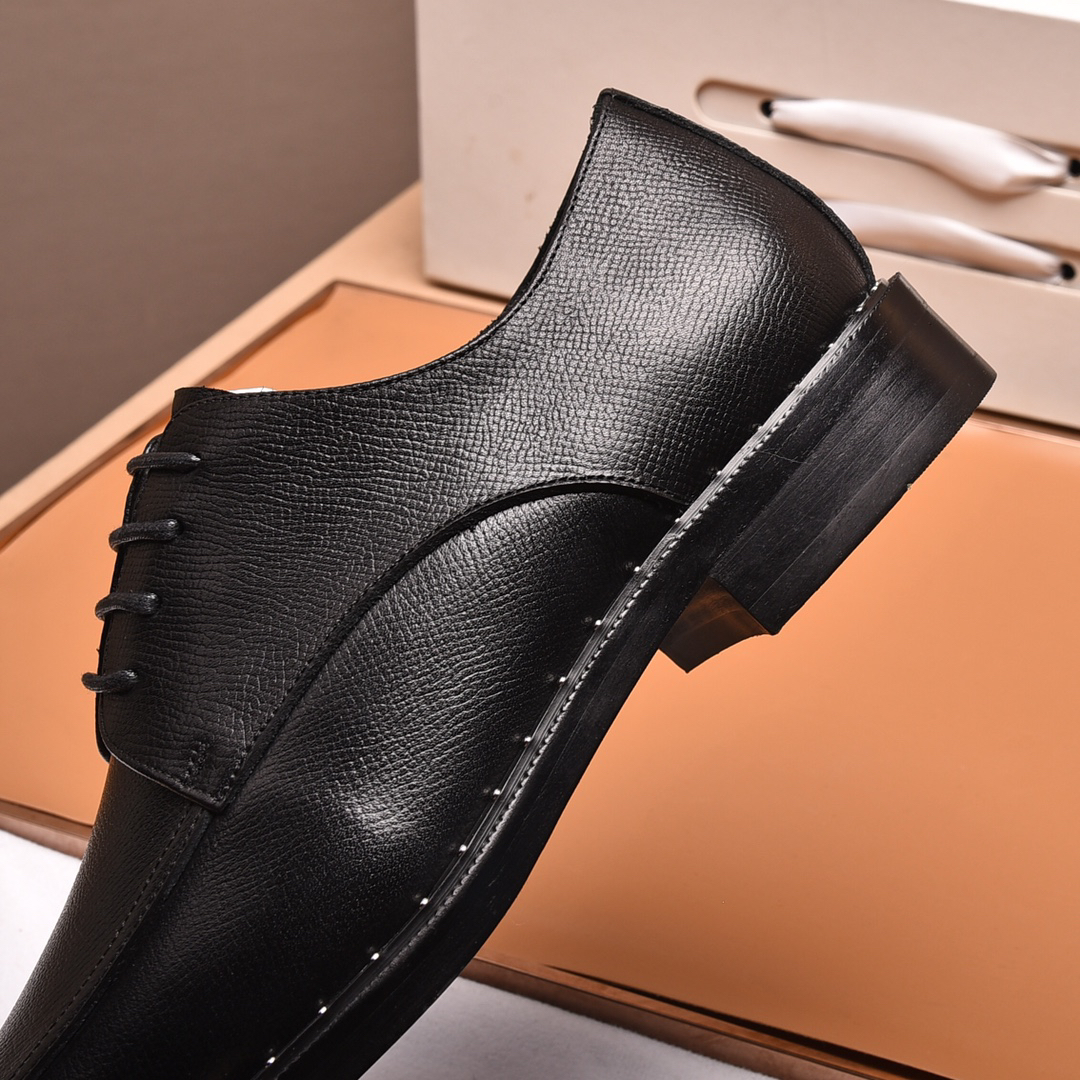 Prada men's leather shoes-16