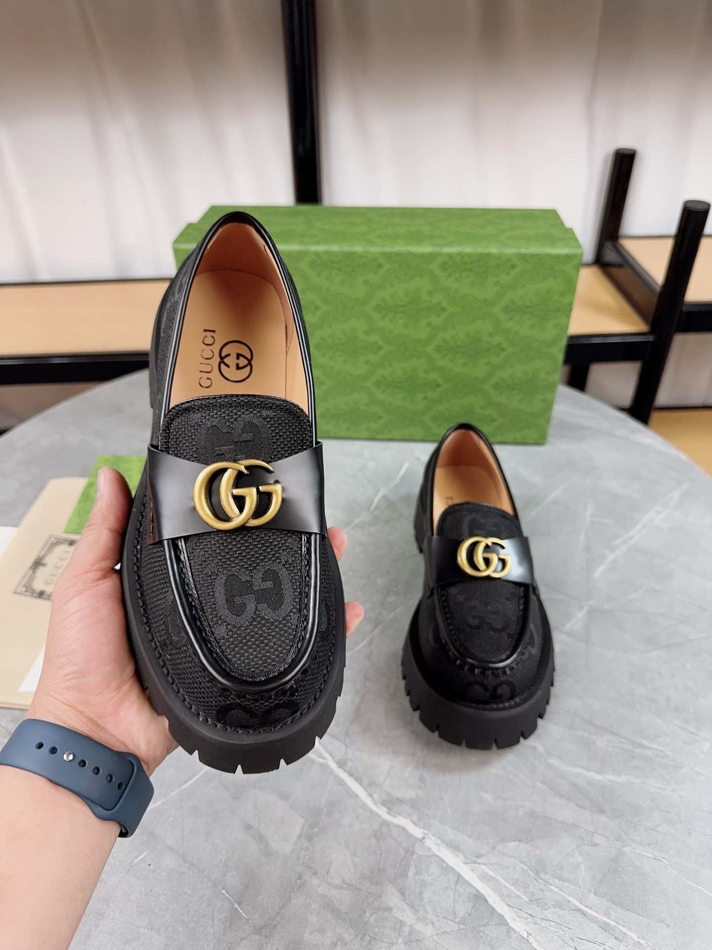 Gucci women's leather shoes-91
