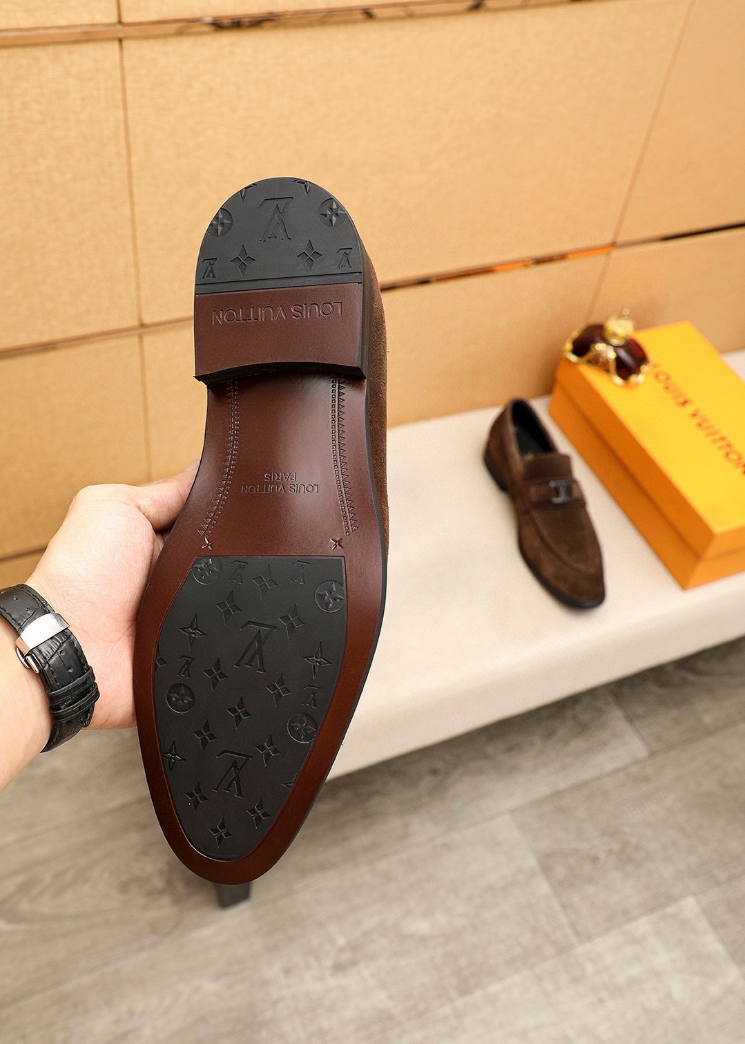 LV men's leather shoes-36