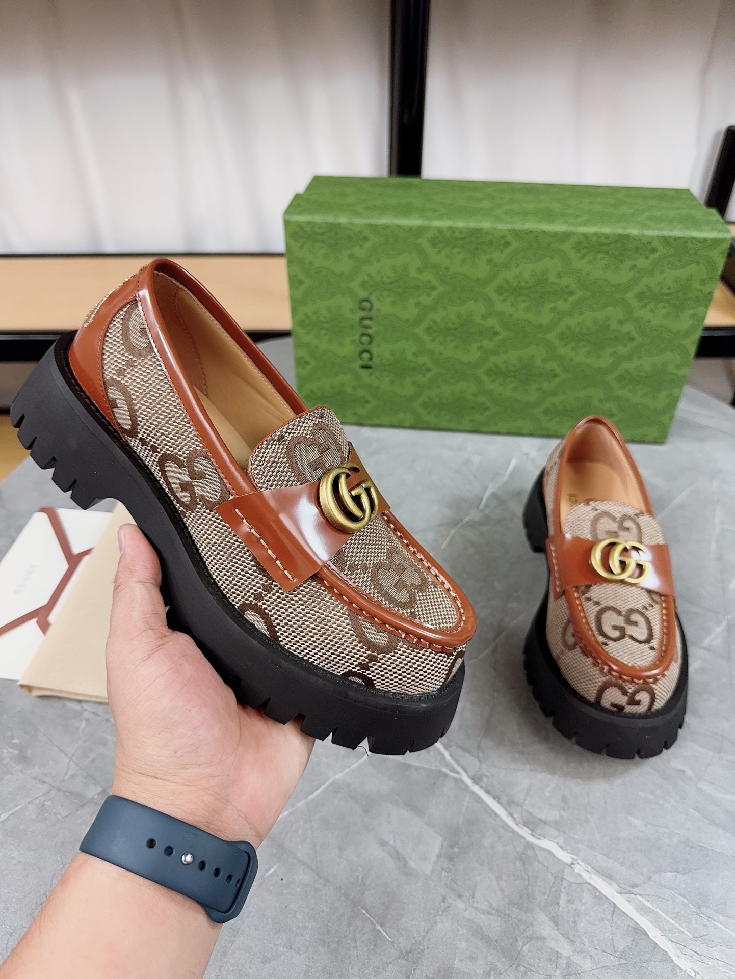 Gucci women's leather shoes-92