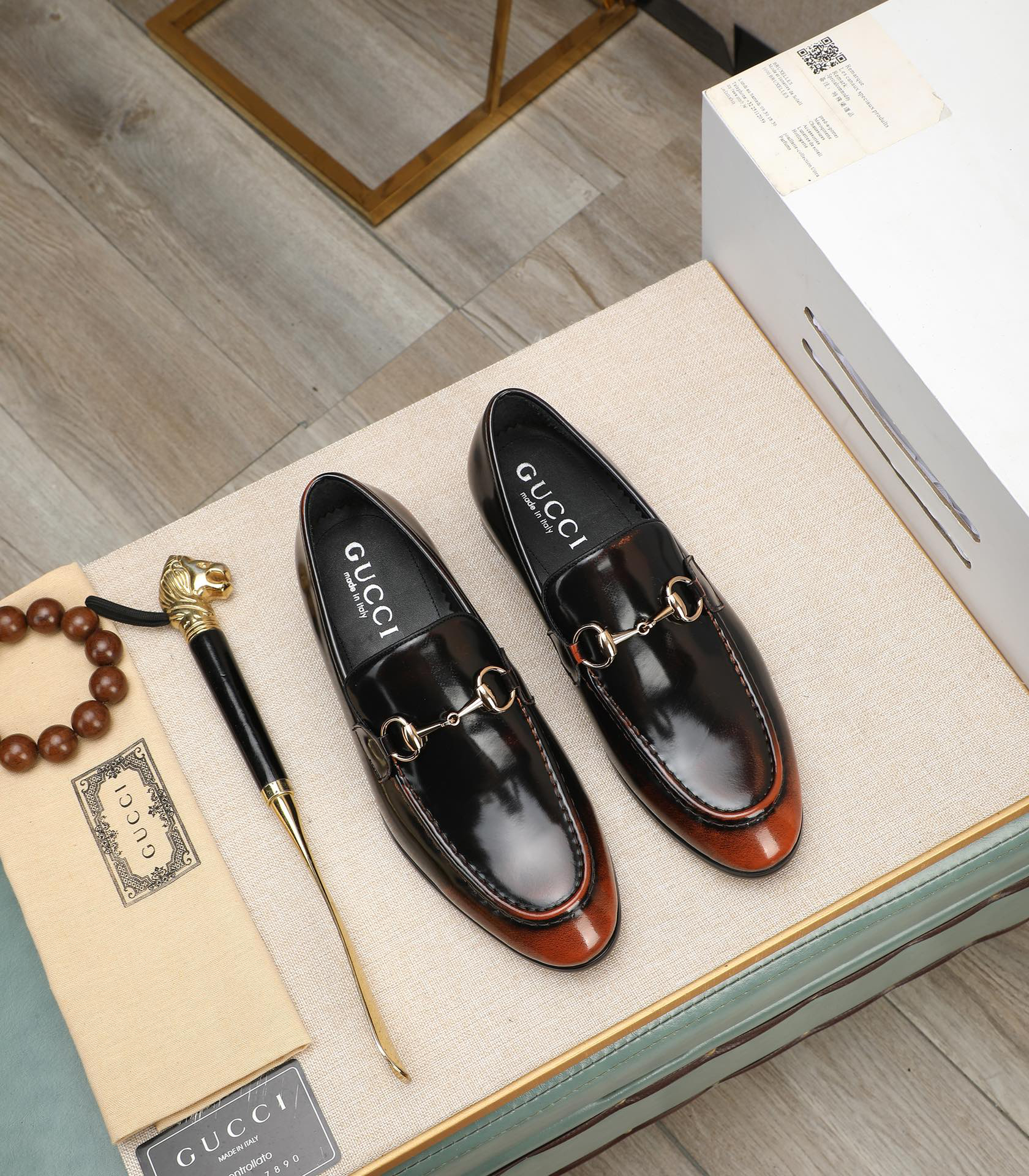 Gucci men's leather shoes-110