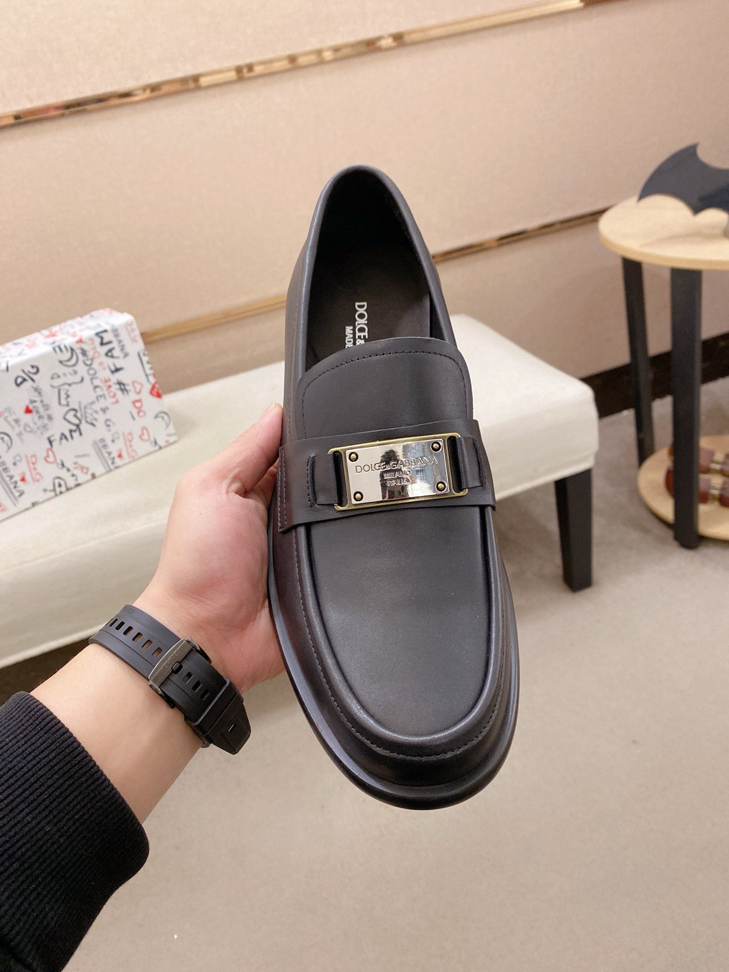 D&G men's leather shoes-30