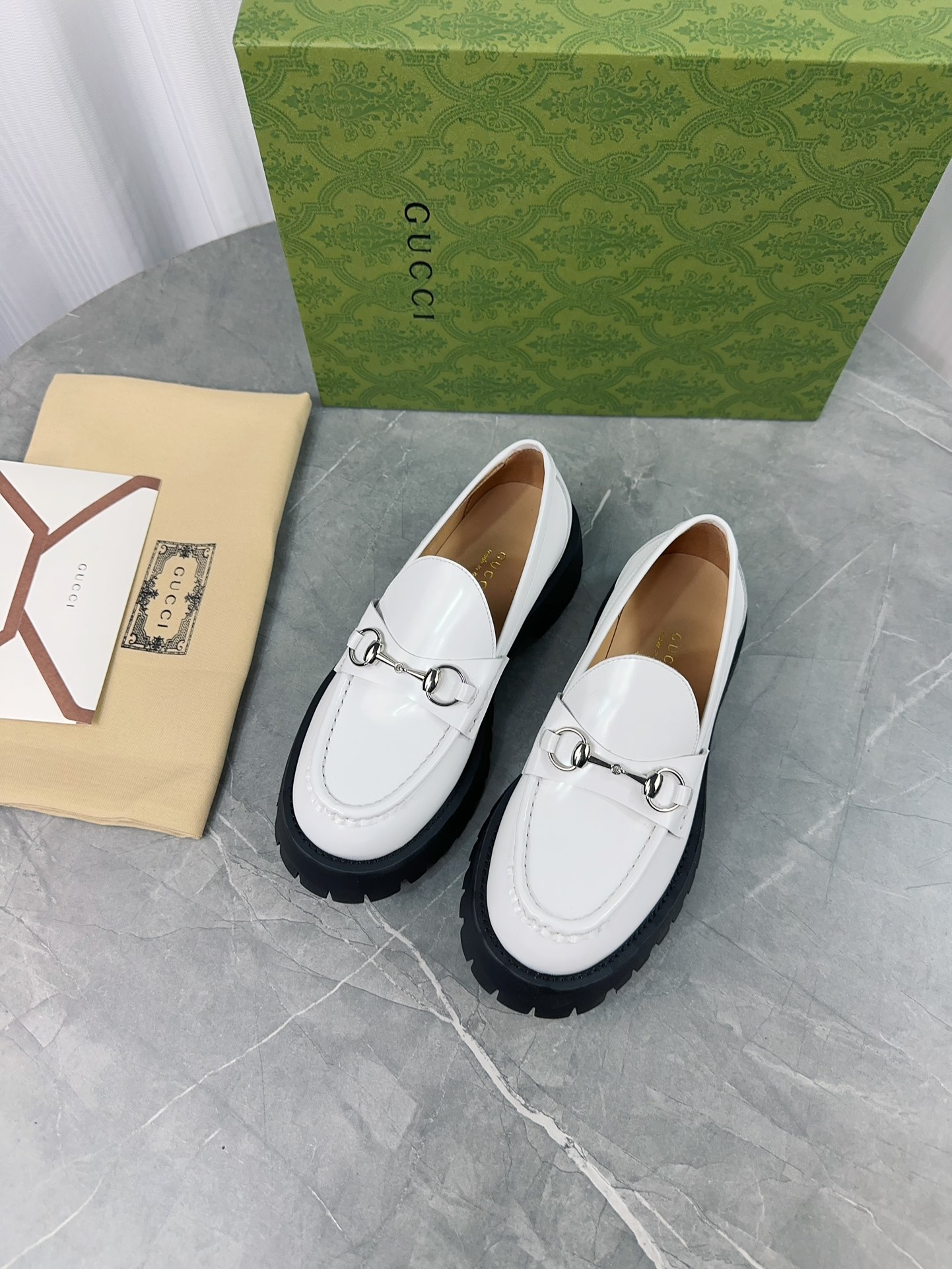 Gucci women's leather shoes-103