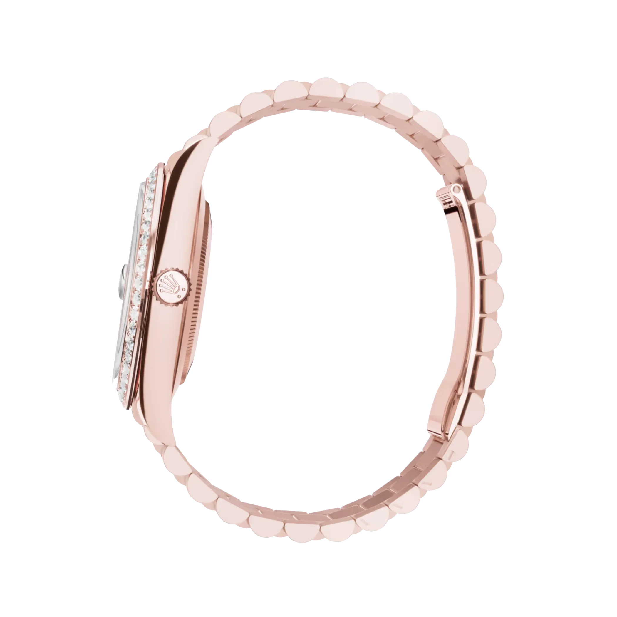 Day-Date: 40 Everose gold, chocolate dial, fluted bezel, President bracelet, m228235-0053