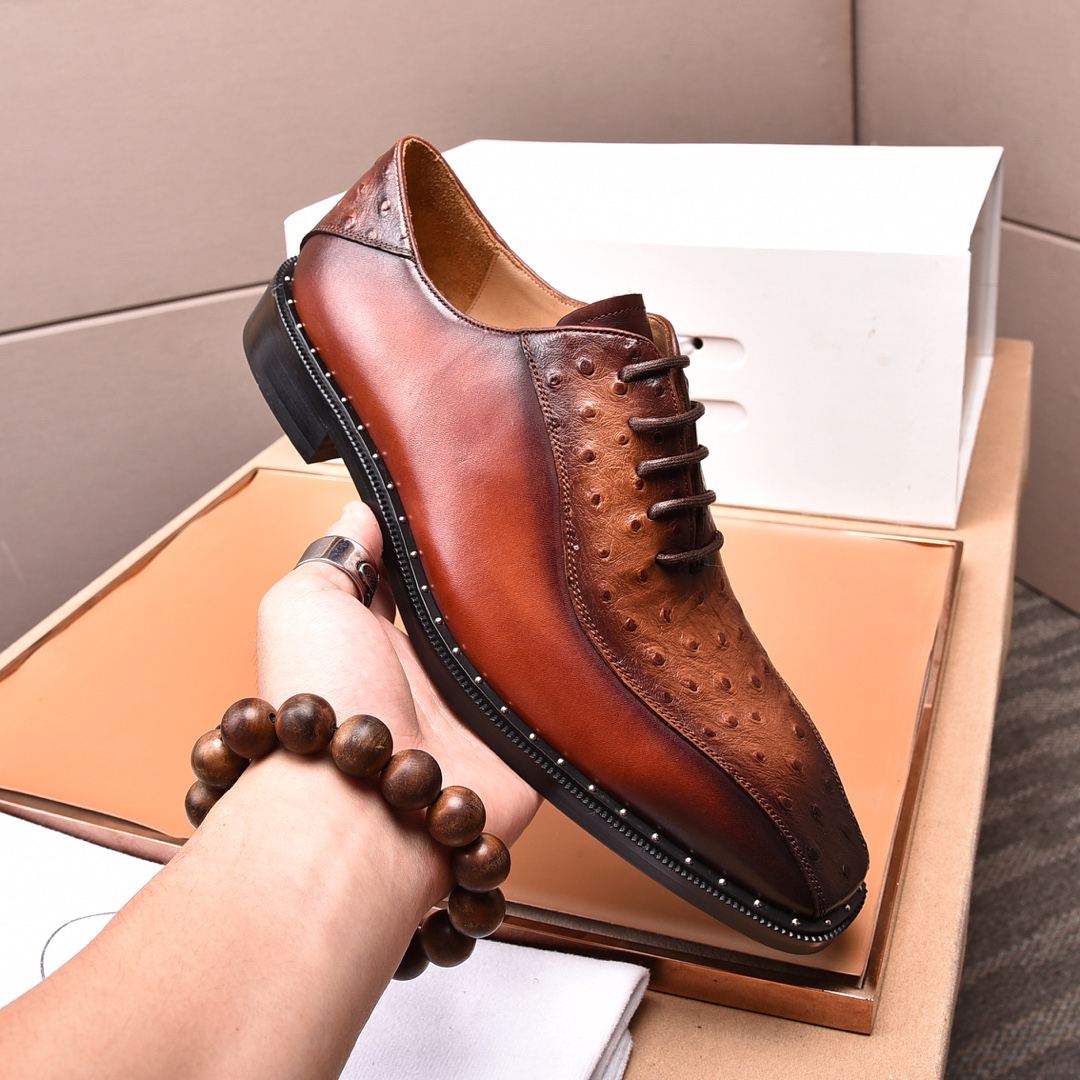 Prada men's leather shoes-72