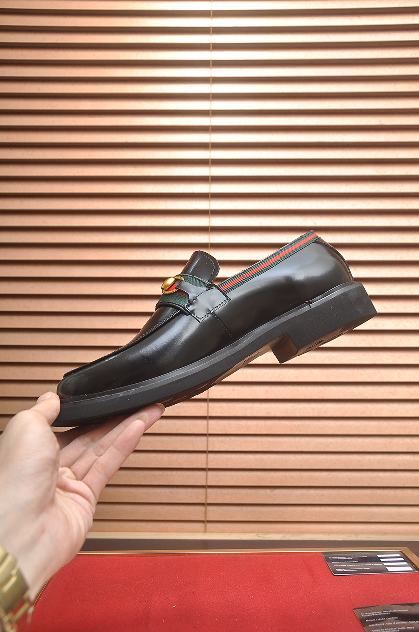 Gucci men's leather shoes-94