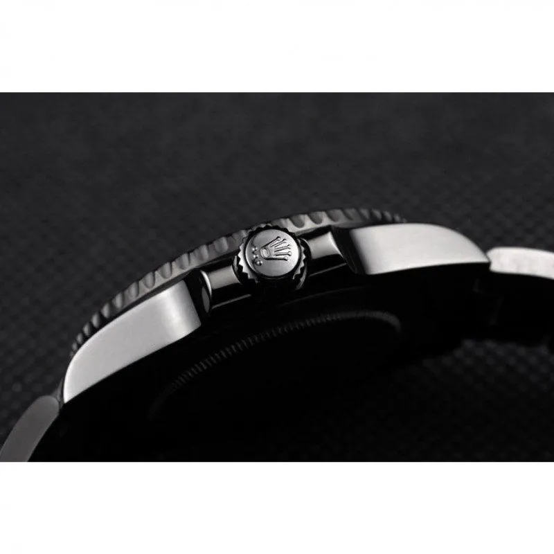 Swiss GMT Master II Pro-Hunter Black Steel Strap Black Dial