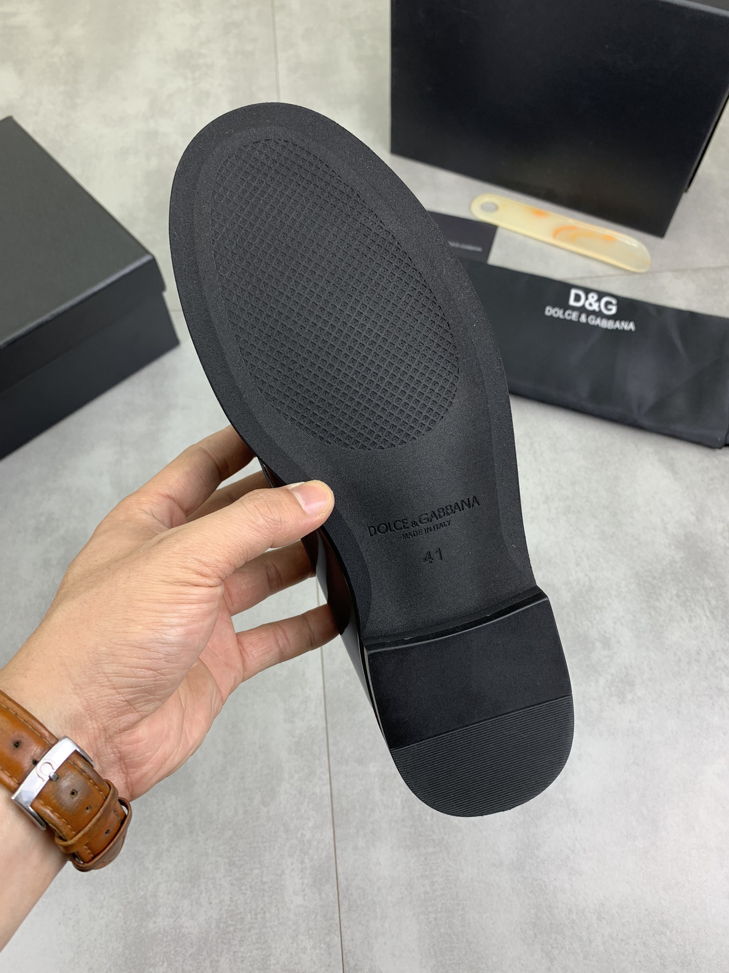 D&G men's leather shoes-27