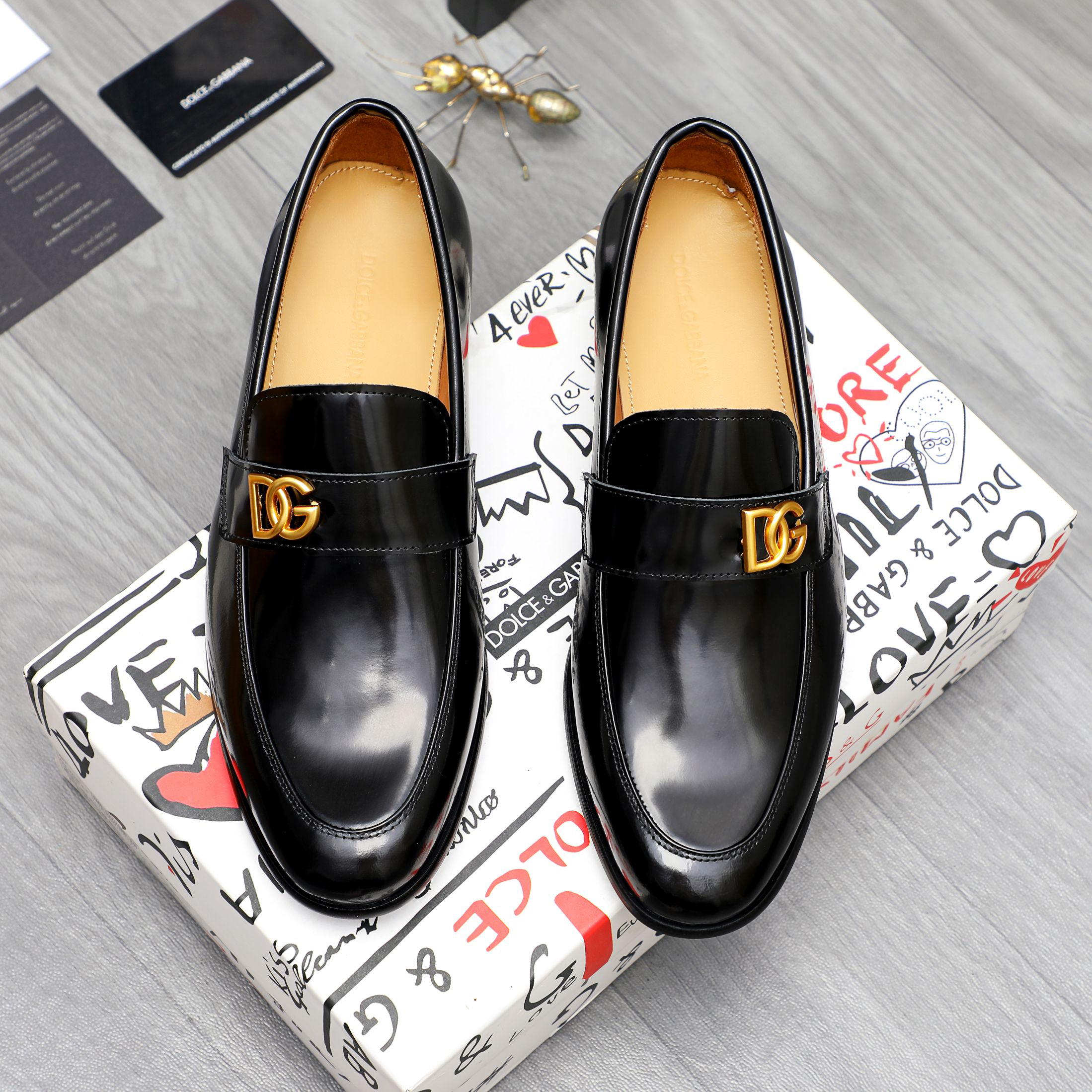 D&G men's leather shoes-60