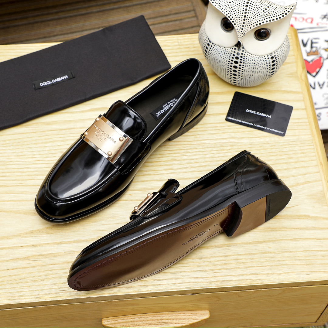D&G men's leather shoes-69
