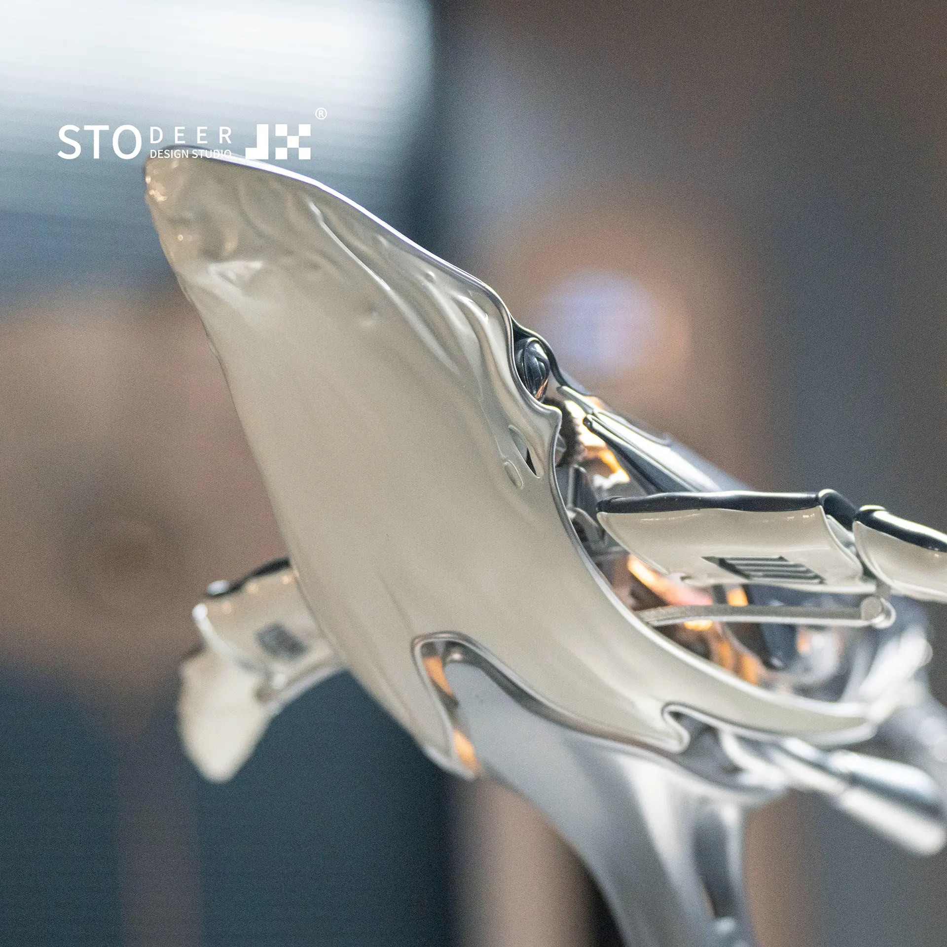 Stodeer Mechanical Metal Humpback Whale Model– Premium Steampunk 3D Metal Art model