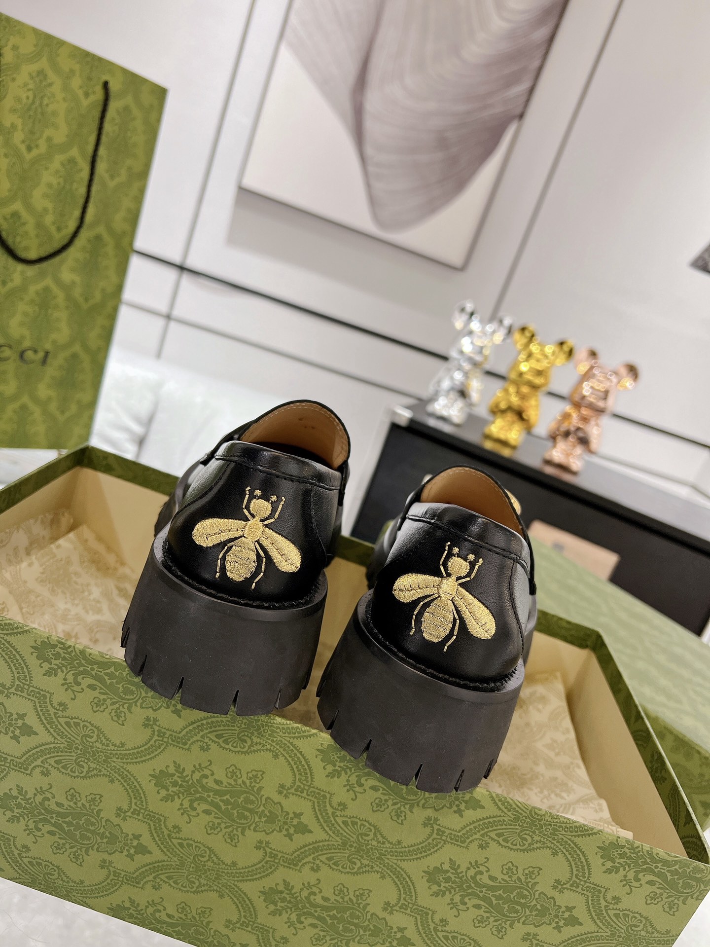 Gucci women's leather shoes-72