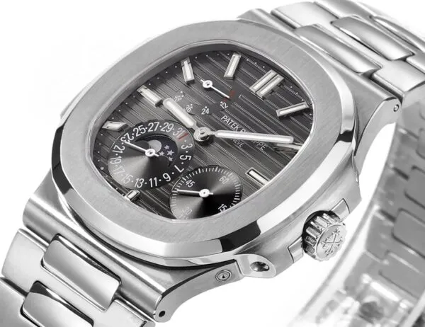 Nautilus Moon phases 40 mm,Stainless steel Dark Dial,5712/1A-001