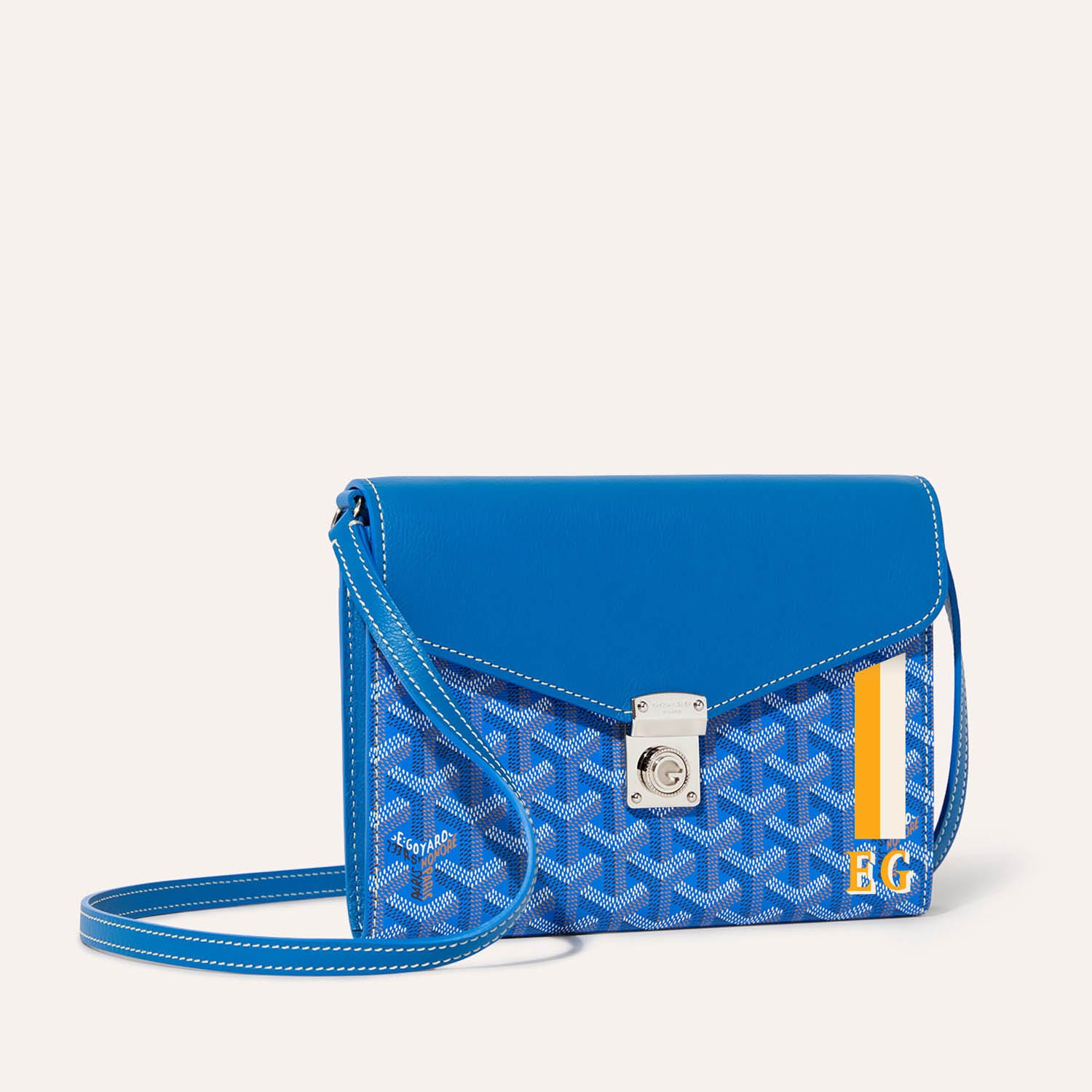 Chypre Wallet-Pouch Stripes and Initials