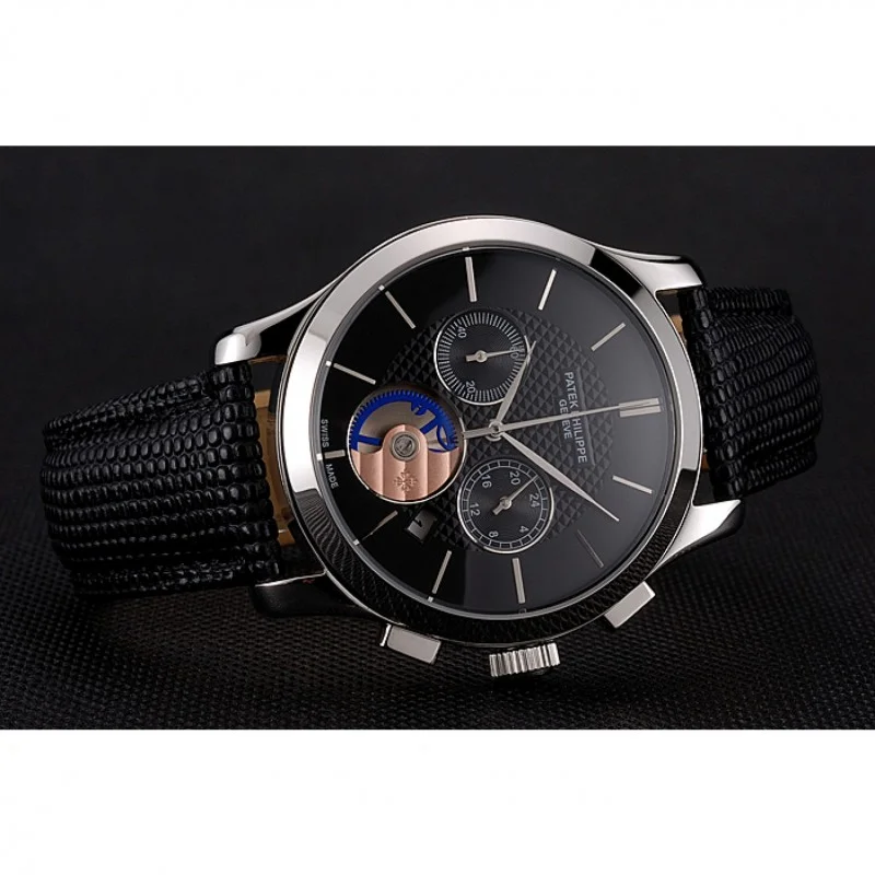 Chronograph Dial Black 43 mm, Stainless Steel
