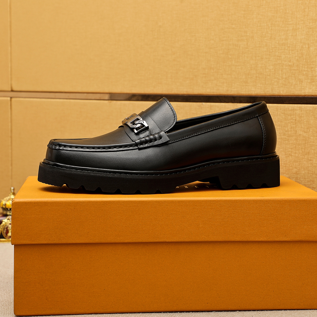 LV men's leather shoes-66