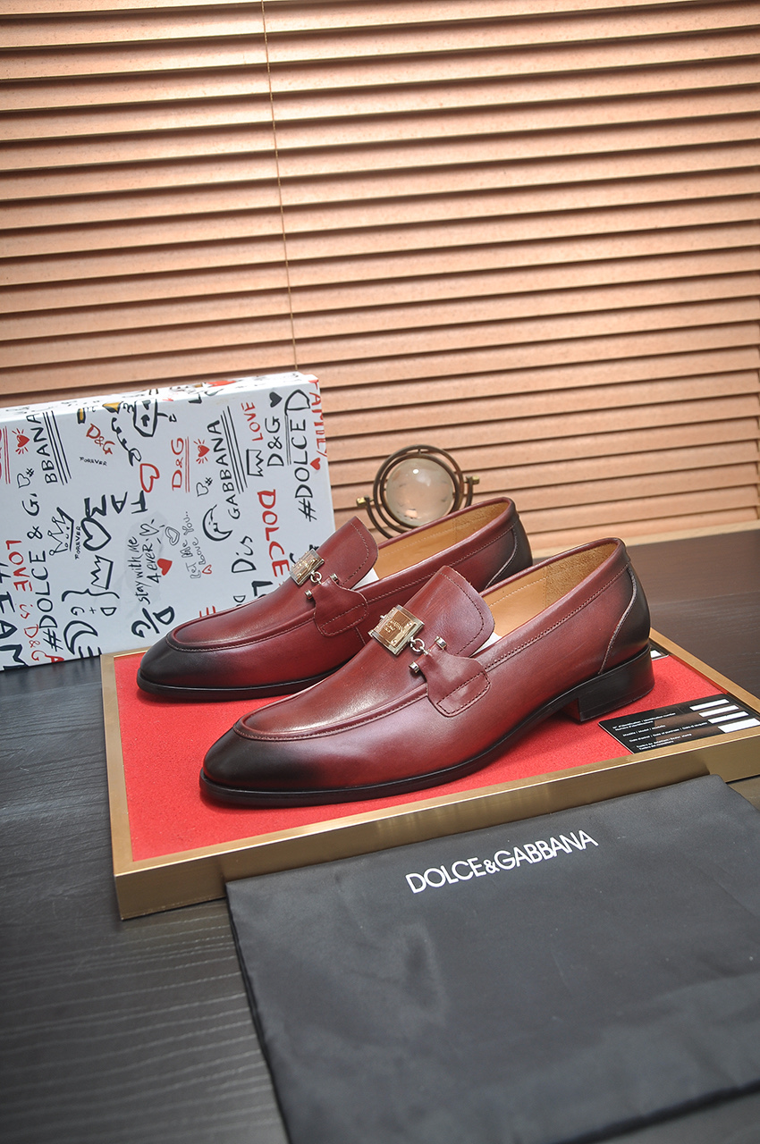 D&G men's leather shoes-29