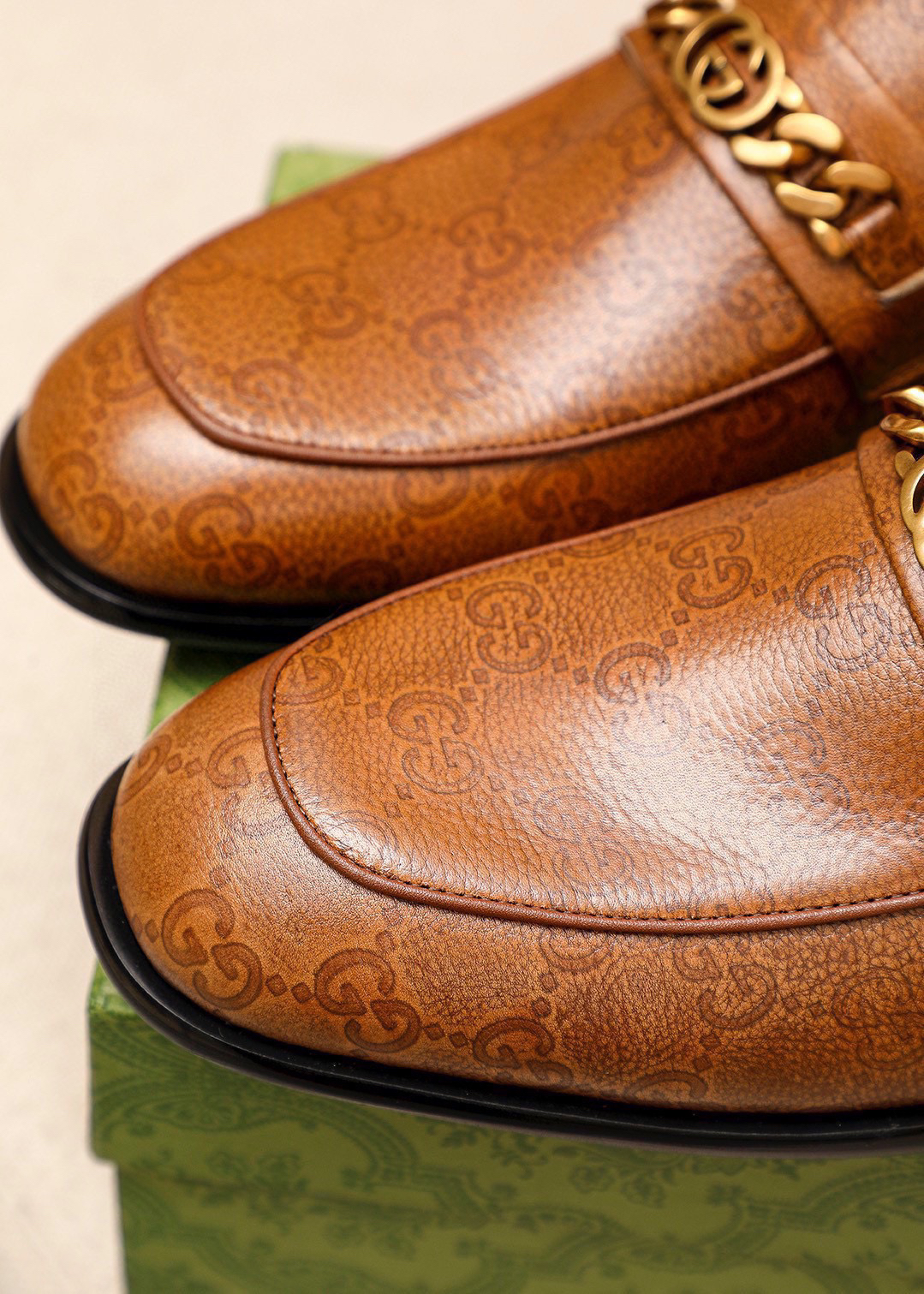 Gucci men's leather shoes-75