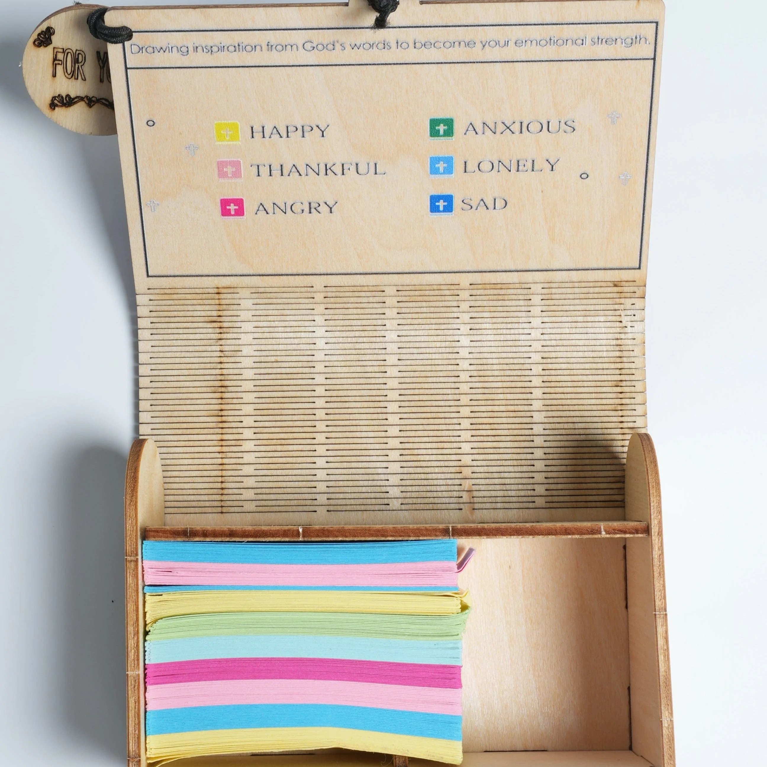 🎁 ✝️Handmade Wooden Bible Verses Box - Daily Bible Verses (🎁 A Reminder of God's Words💖)