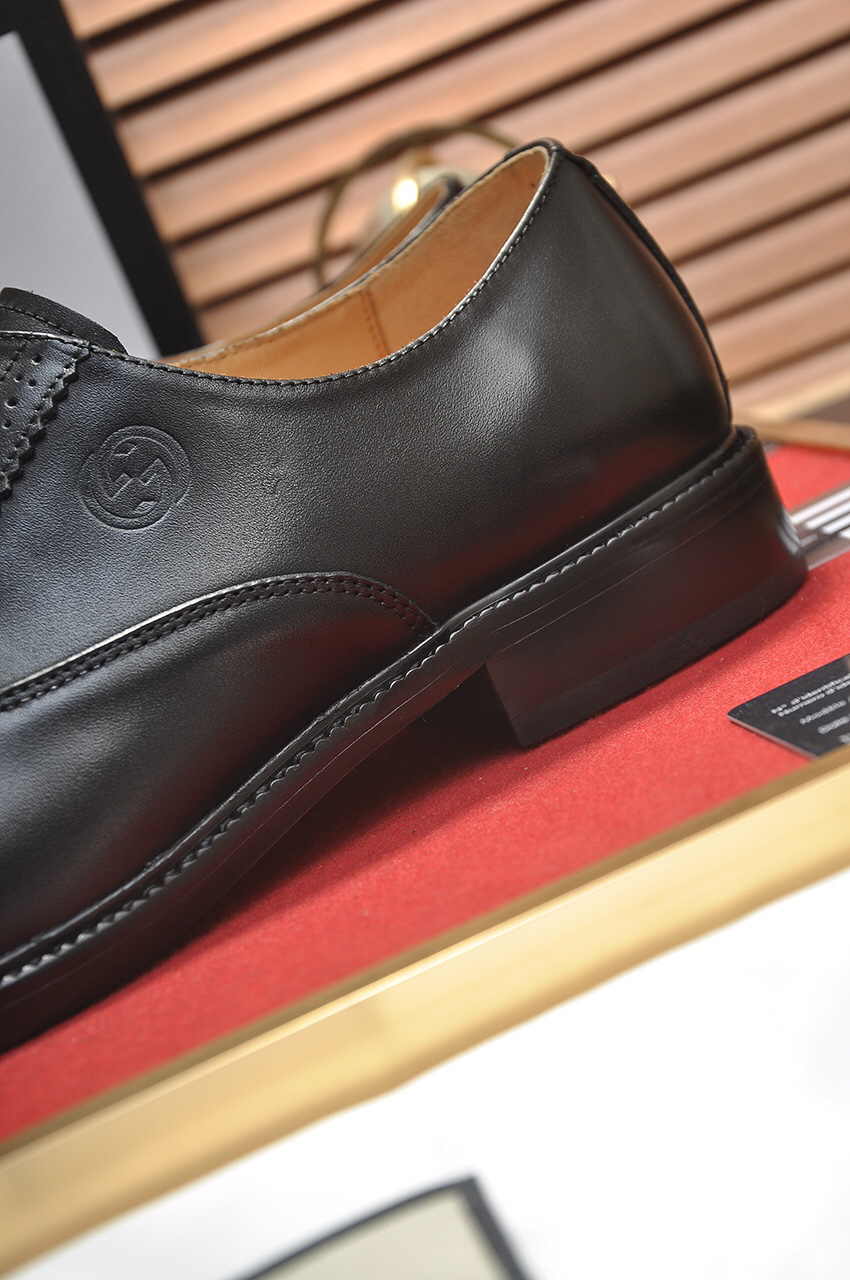 Gucci men's leather shoes-63