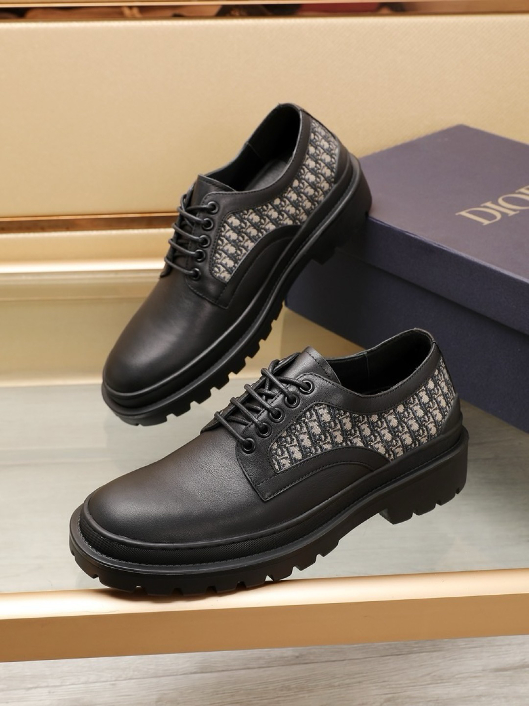 Dior men's leather shoes-16