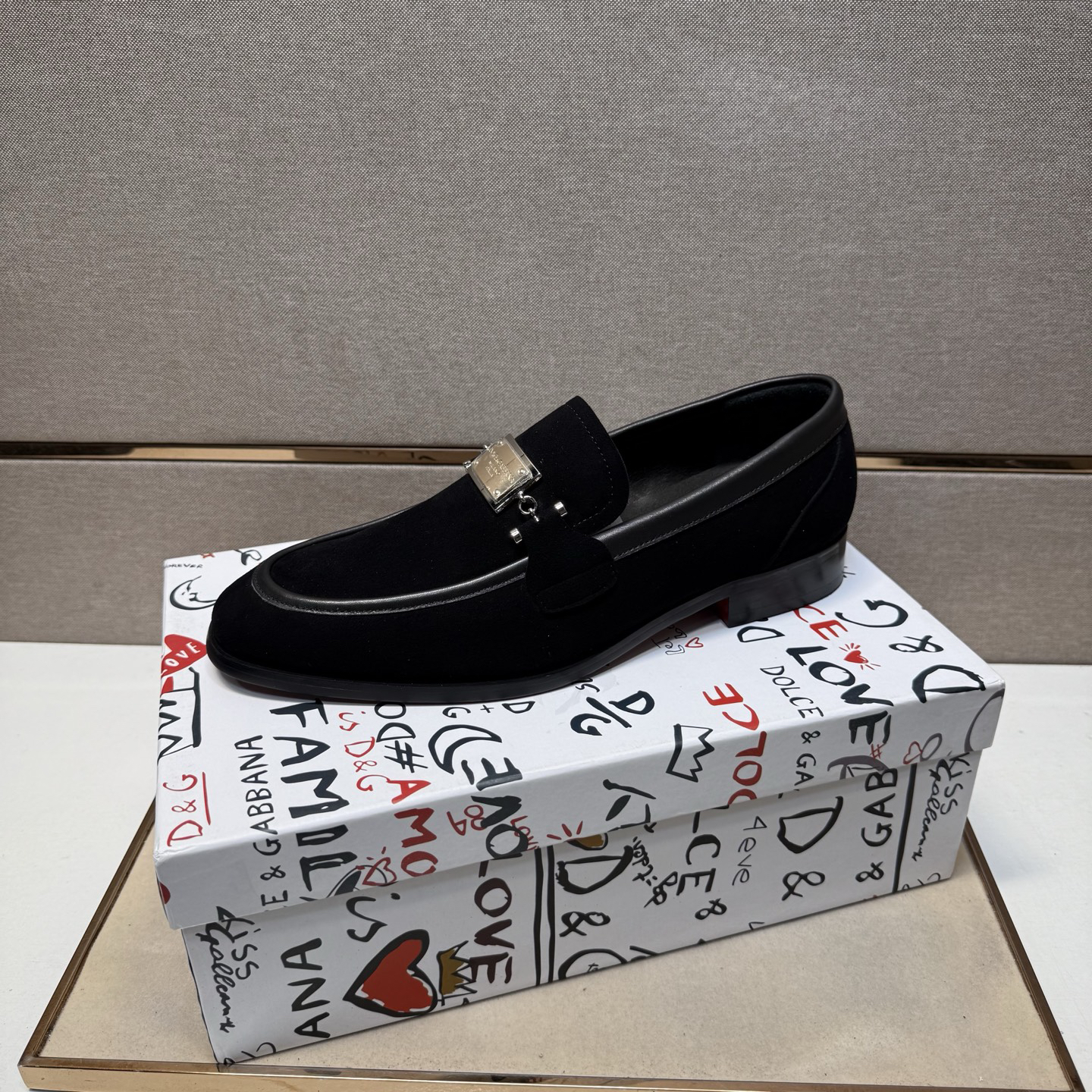 D&G men's leather shoes-95