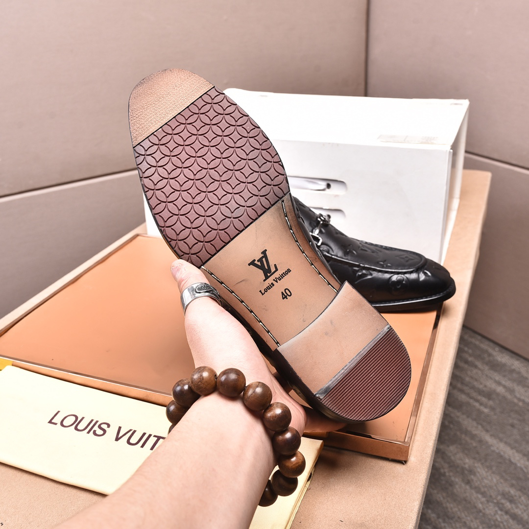 LV men's leather shoes-77