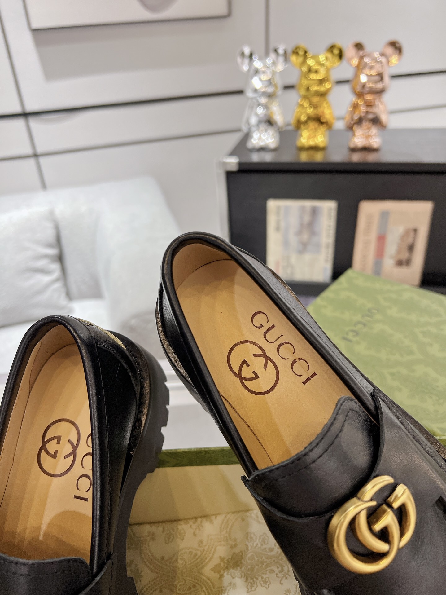 Gucci women's leather shoes-72