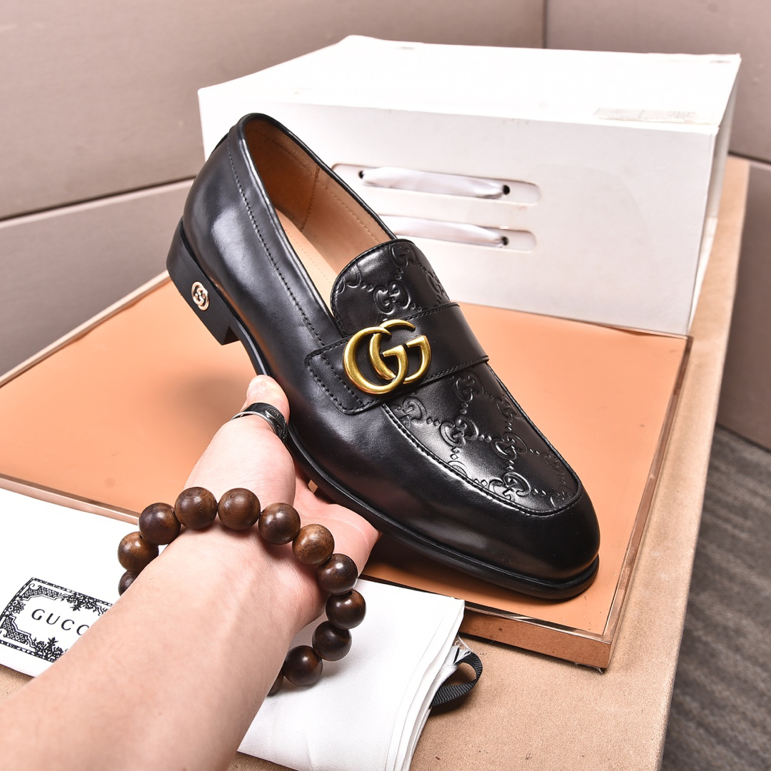 Gucci men's leather shoes-37
