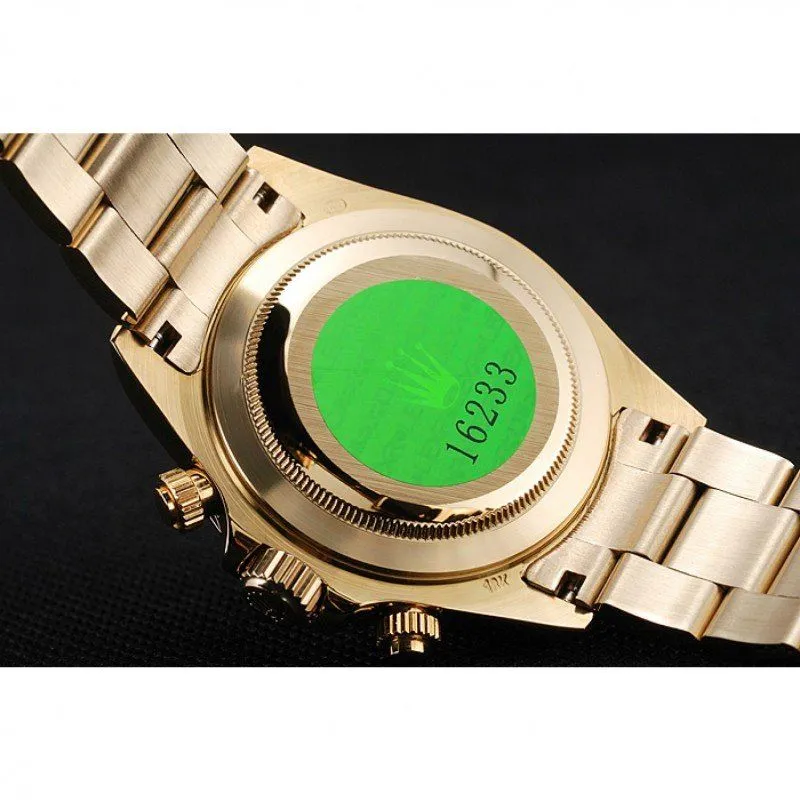 Cosmograph Daytona Brown Dial Diamond Numerals Gold Case And Bracelet 1454245