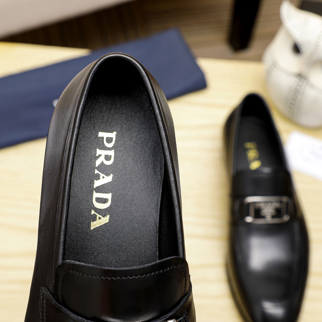 Prada men's leather shoes-74