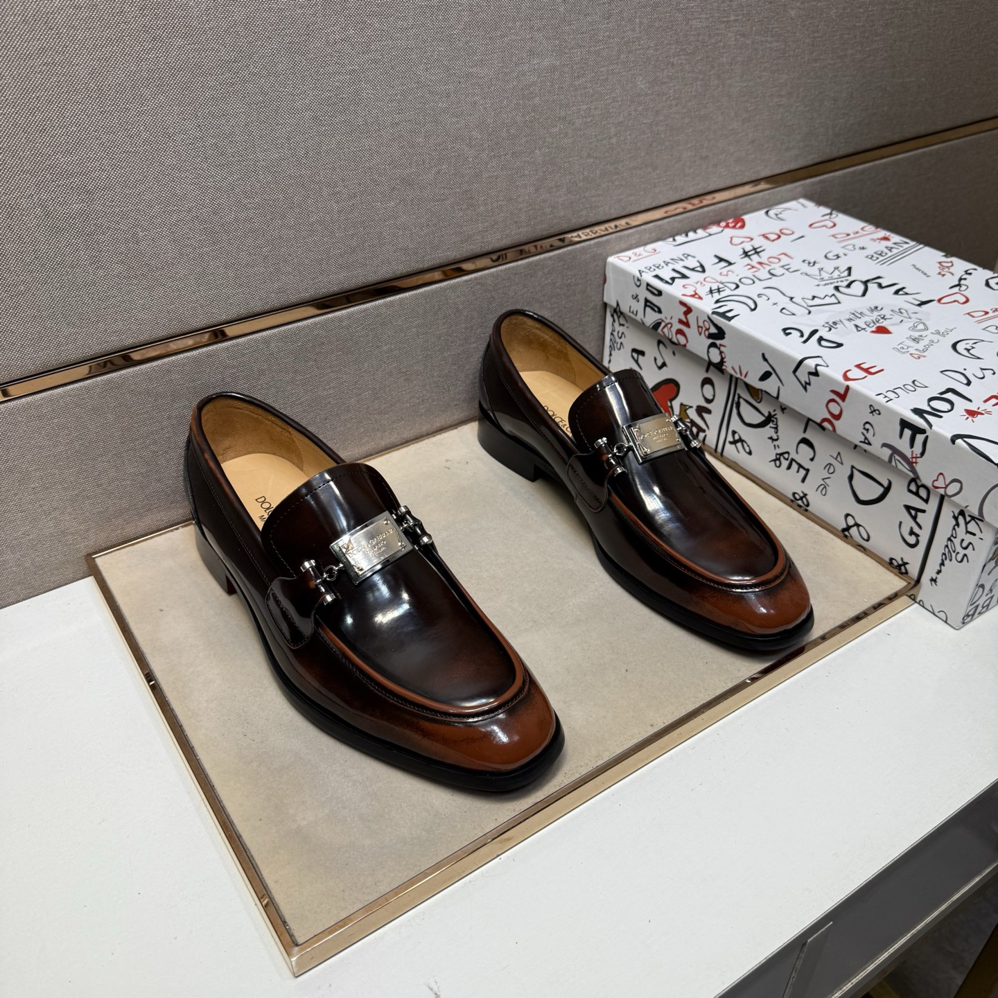 D&G men's leather shoes-90