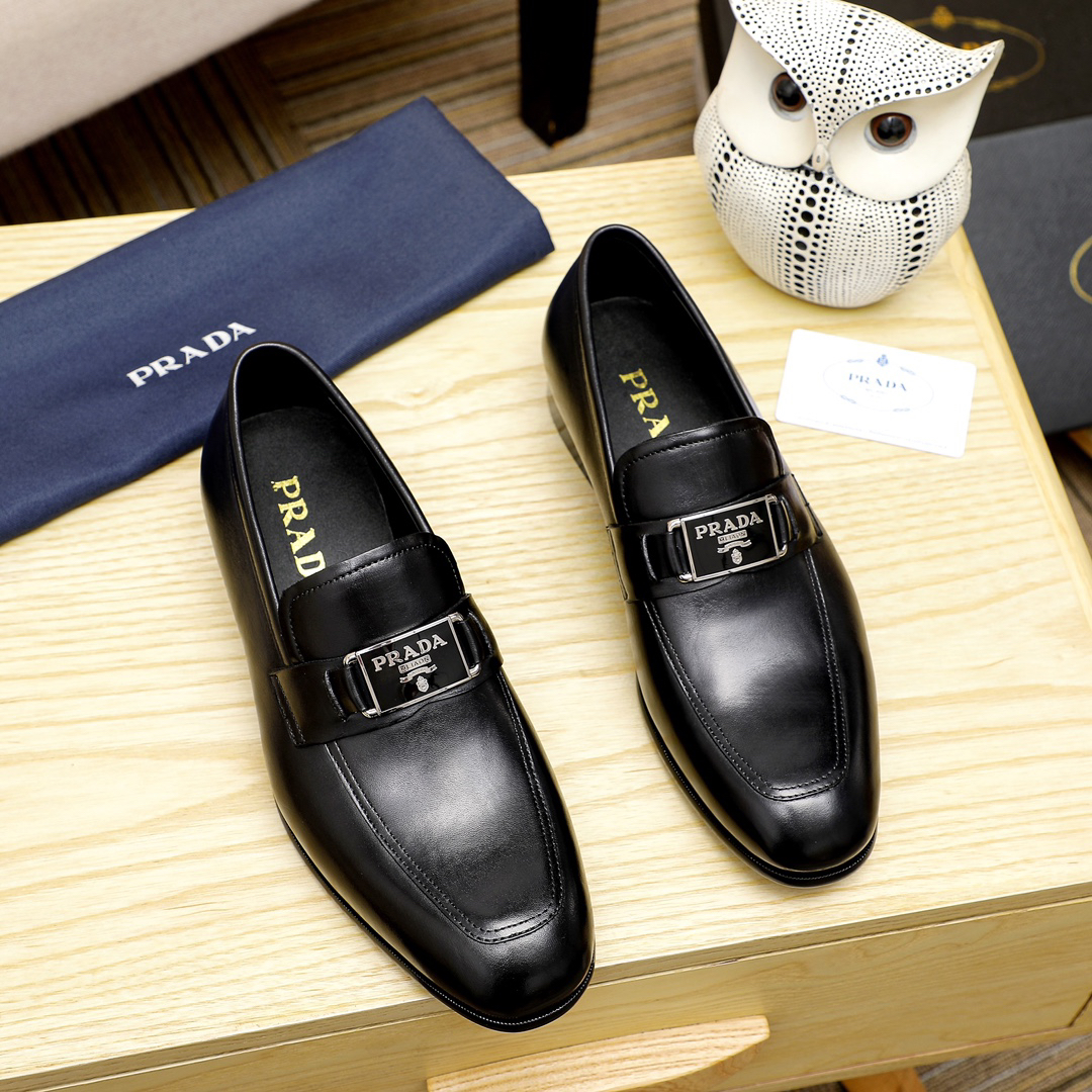 Prada men's leather shoes-74
