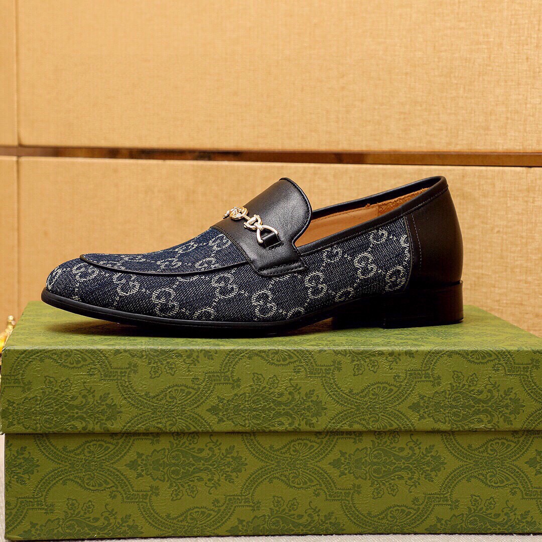 Gucci men's leather shoes-118
