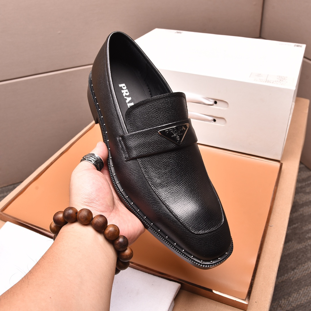 Prada men's leather shoes-39