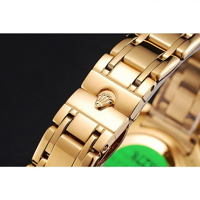Datejust Diamond Dial Pink Jewels Bezel Gold Case And Bracelet 622835