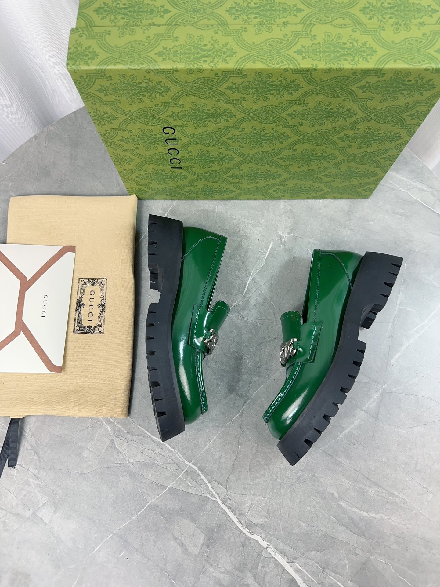 Gucci women's leather shoes-108
